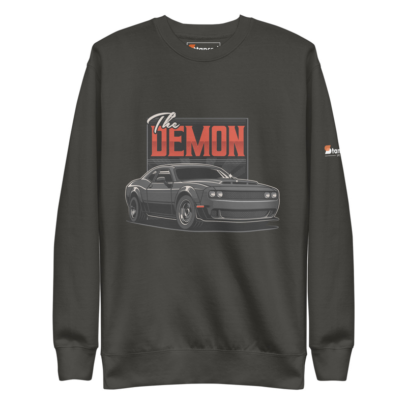 Dodge Demon Unisex Premium Sweatshirt - Vintage Black