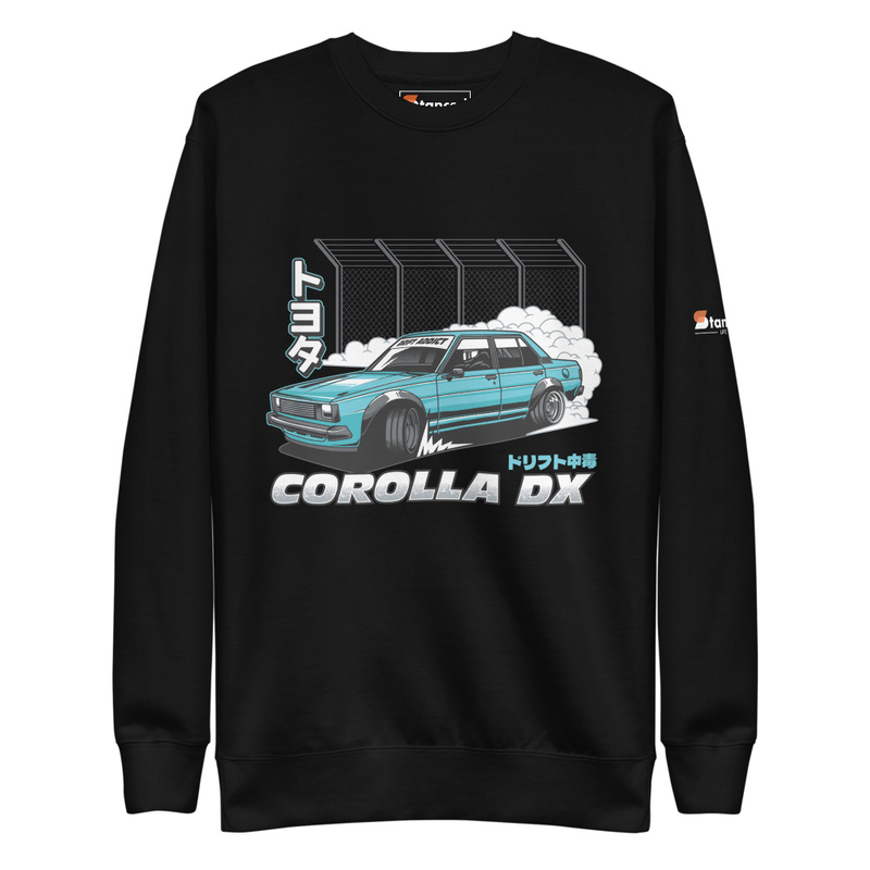 Toyota Corolla DX Drift Addict Graphic Unisex Premium Sweatshirt