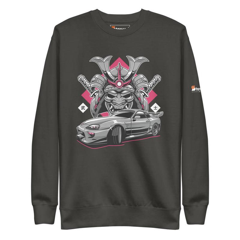 Toyota Supra MKIV "The Samurai" Unisex Premium Sweatshirt - Vintage Black