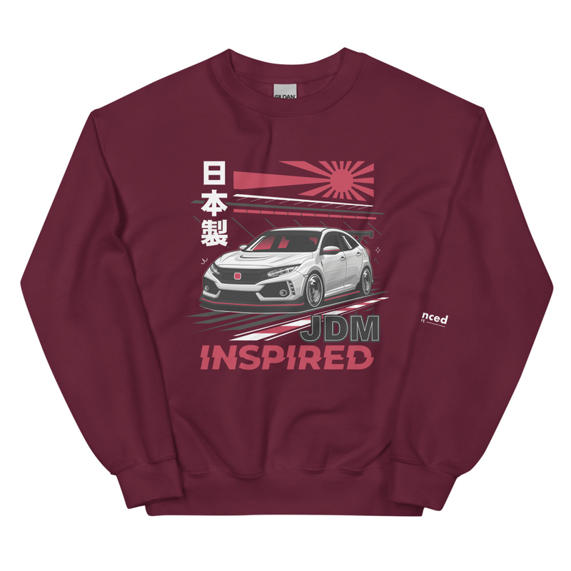 FK8 JDM Honda Civic Type-R Unisex Sweatshirt - Maroon