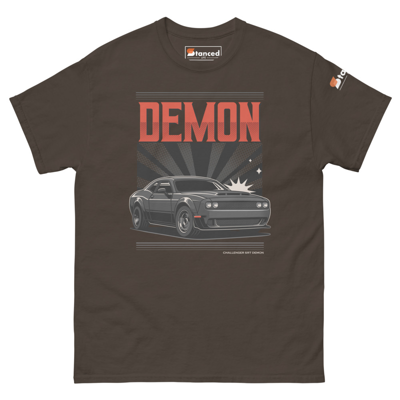 Demon SRT Color Graphics Unisex Classic Tee - Dark Chocolate
