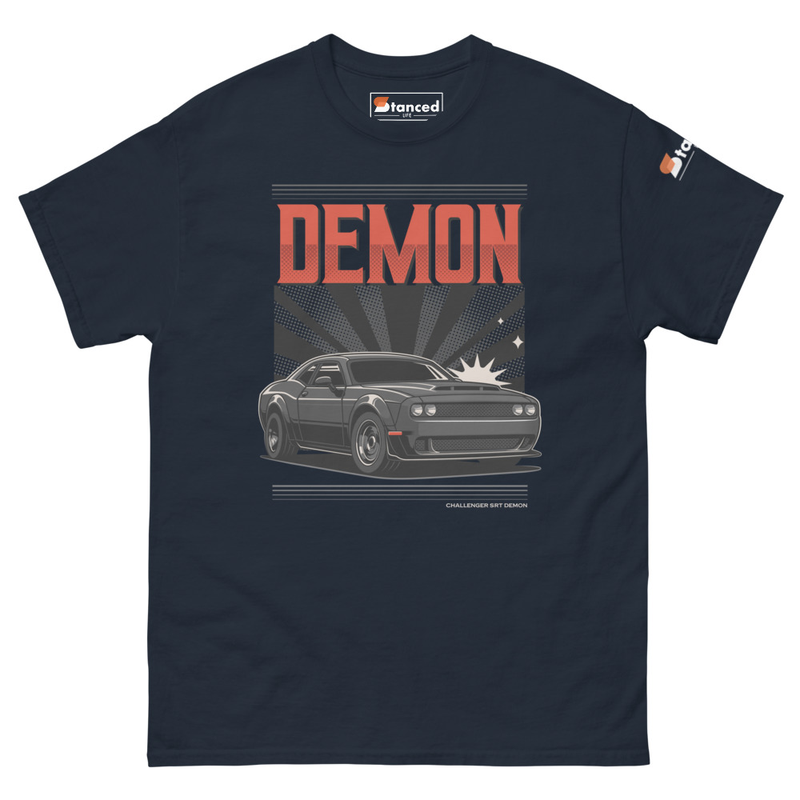 Demon SRT Color Graphics Unisex Classic Tee - Navy