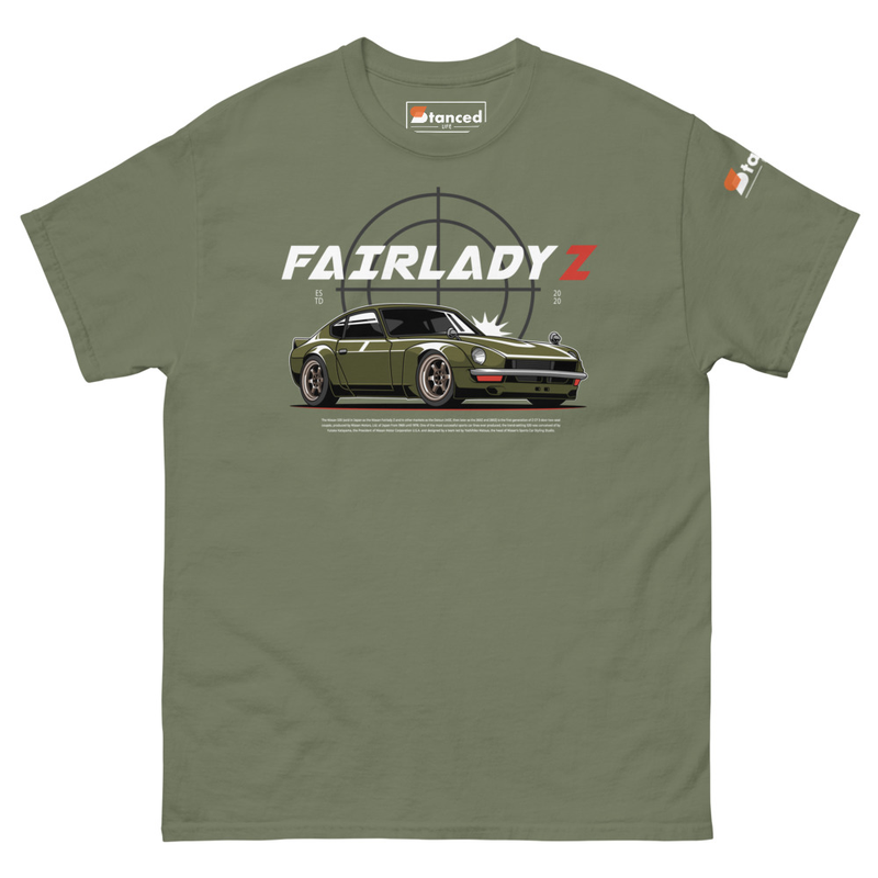 Fairlady Z 240z Color Graphics Unisex Classic Tee - Military Green