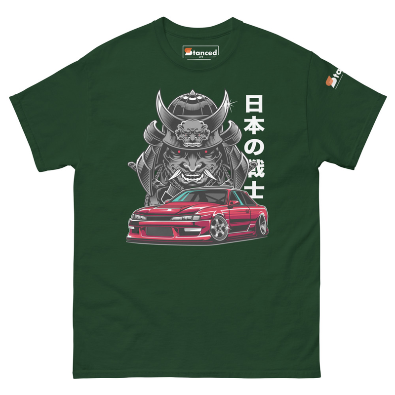 Silvia S14 Samurai Color Graphics Unisex Classic Tee - Forest Green