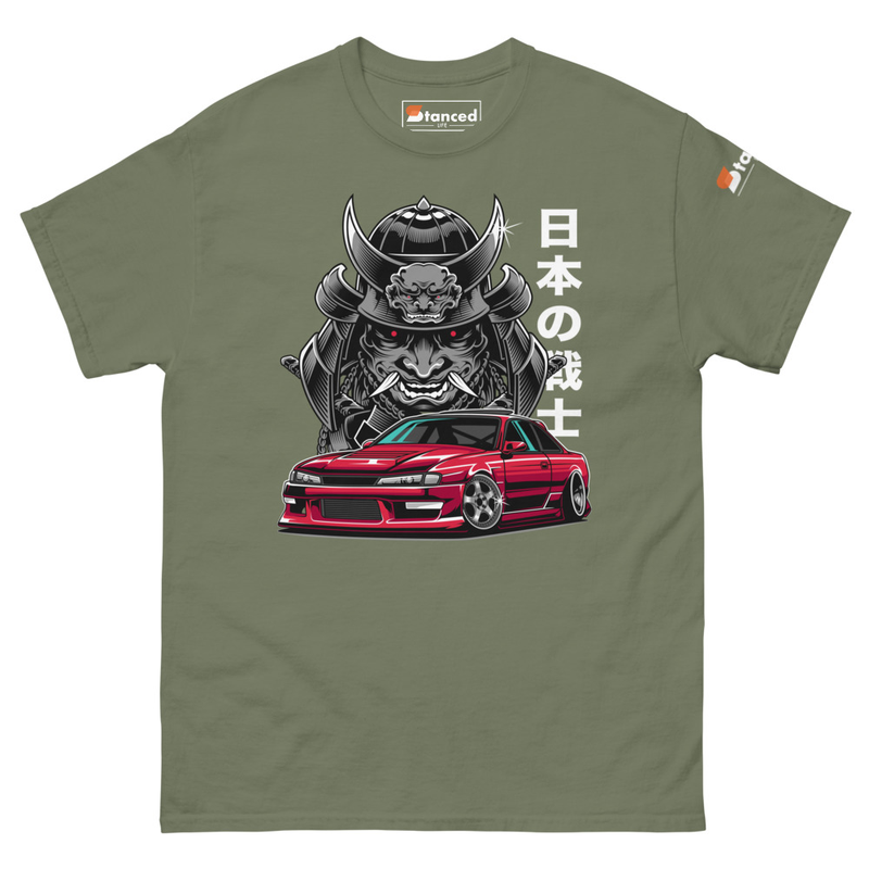 Silvia S14 Samurai Color Graphics Unisex Classic Tee - Military Green