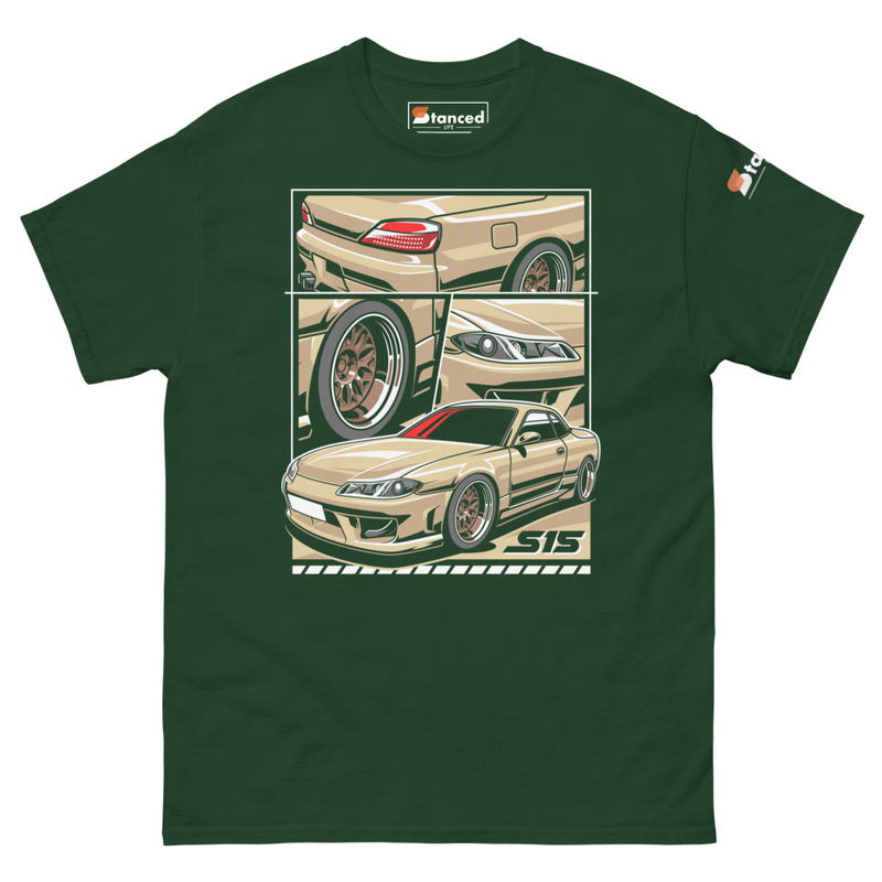 Silvia S15 Color Graphics Unisex Classic Tee - Forest Green