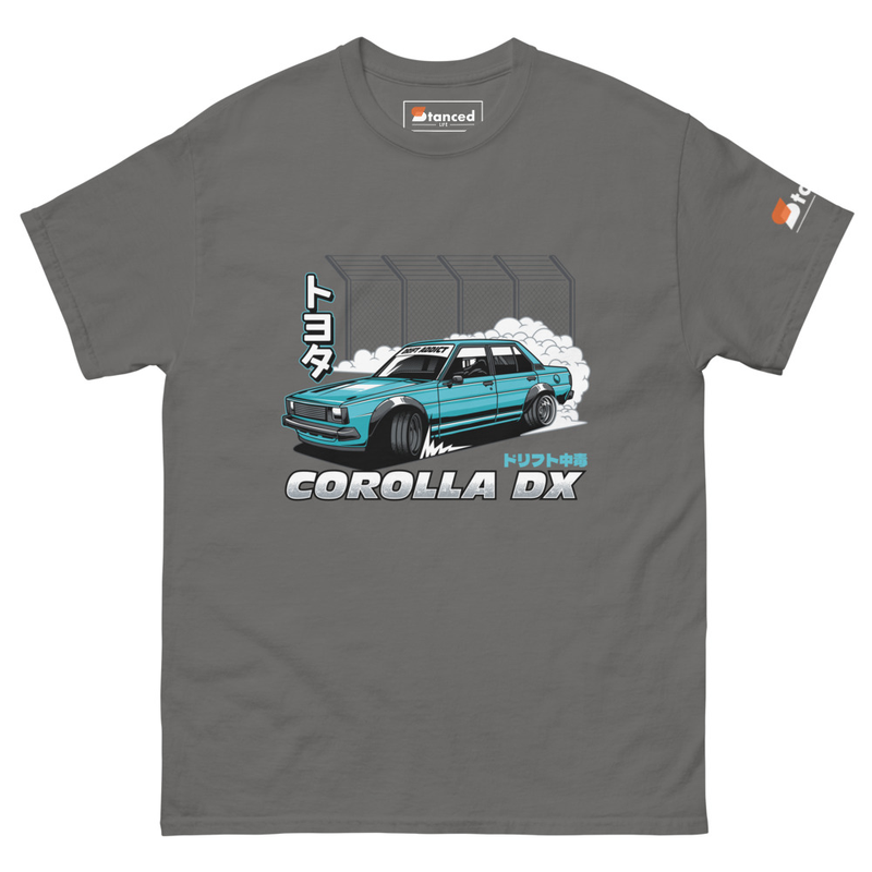 Toyota Corolla DX Drift Addict T-Shirt - Charcoal
