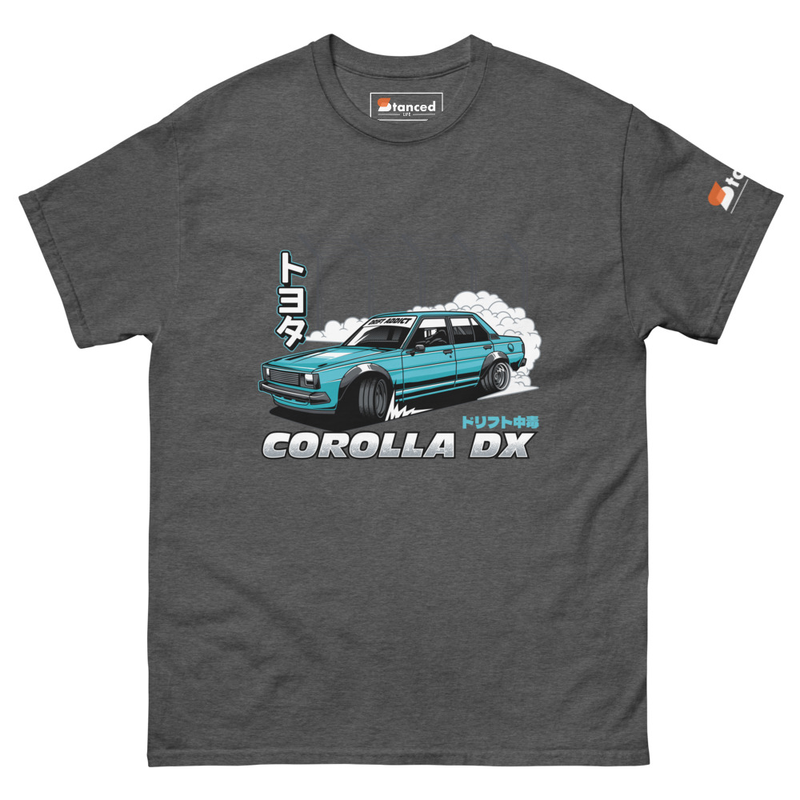 Toyota Corolla DX Drift Addict T-Shirt - Dark Heather