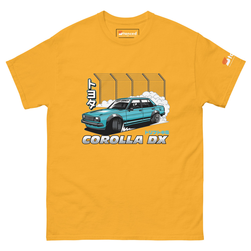 Toyota Corolla DX Drift Addict T-Shirt - Gold