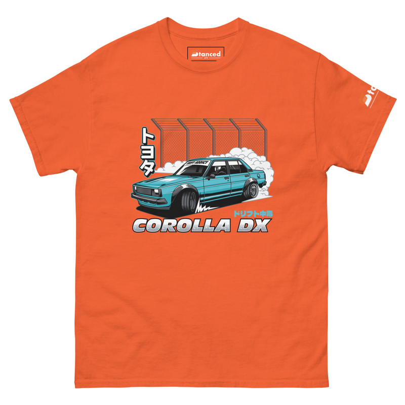 Toyota Corolla DX Drift Addict T-Shirt - Orange