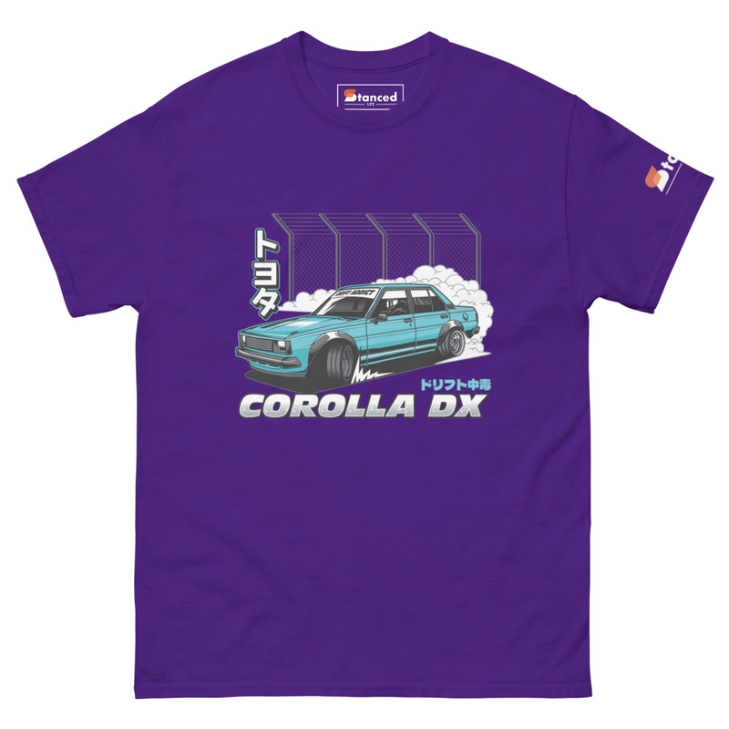 Toyota Corolla DX Drift Addict T-Shirt - Purple