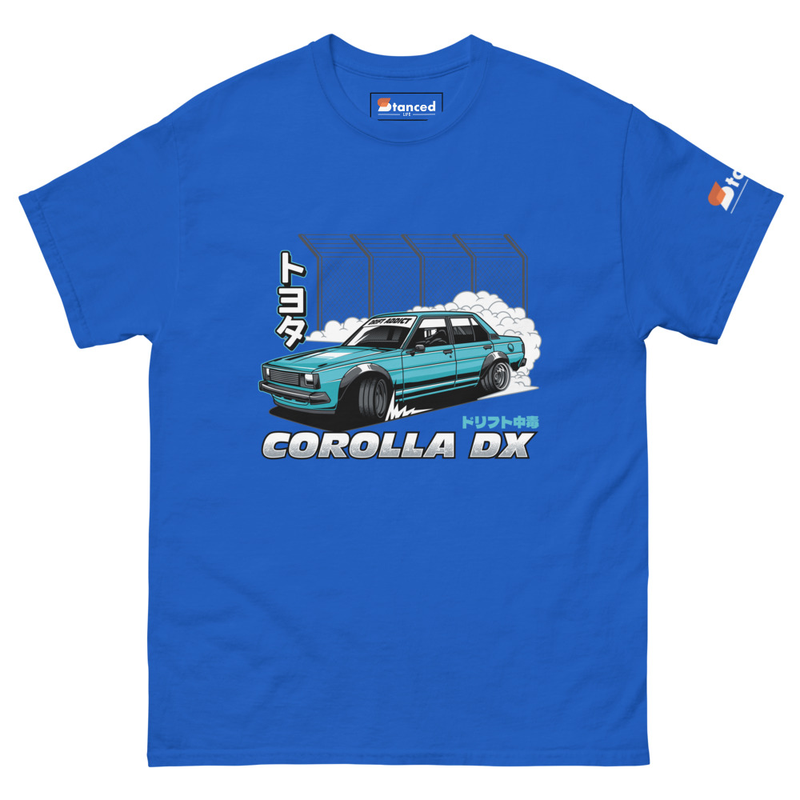 Toyota Corolla DX Drift Addict T-Shirt - Royal